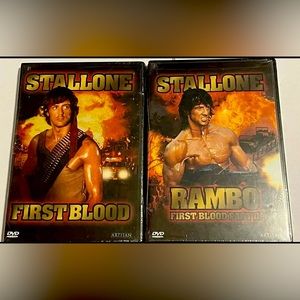 RAMBO: FIRST BLOOD PART I & II DVD MOVIE, SYLVESTER STALLONE. BRAND NEW & SEALED